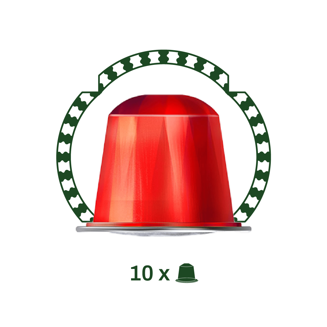 Classic Espresso Coffee Capsules brewing in a home espresso machine